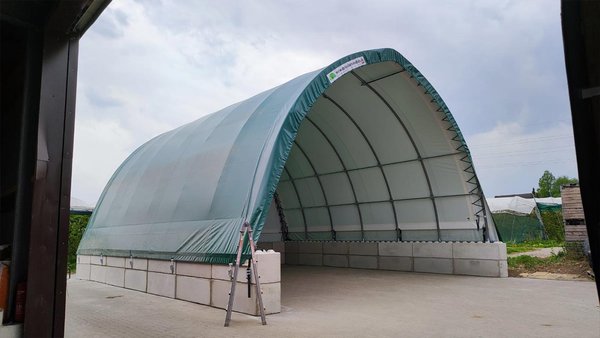 Rundbogenhalle zur Lagerung von Obst - 10,50 x 12,00m Rundbogenhalle zur Lagerung von Obst - 10,50 x 12,00m