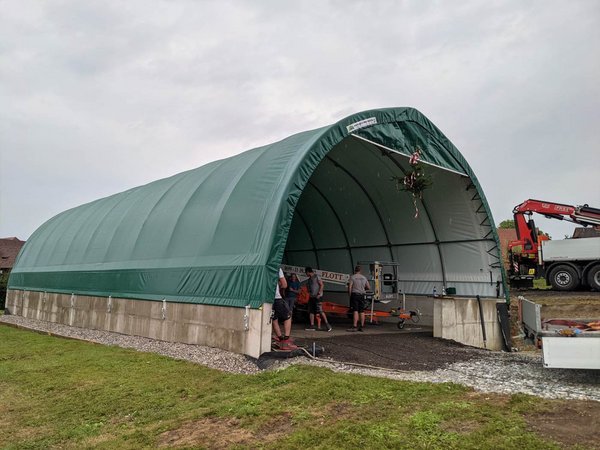 Rundbogenhalle als Lager in der Steiermark - 9,40m x 20,00m Rundbogenhalle als Lager in der Steiermark - 9,40m x 20,00m