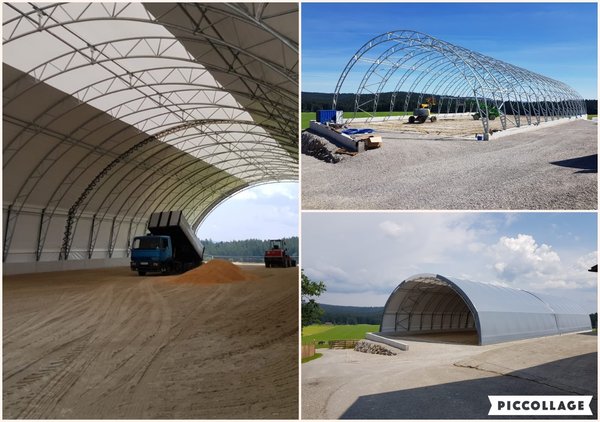 Eine Rundbogenhalle mit Fachwerkträgersystem - Gebaut innerhalb 1 Woche