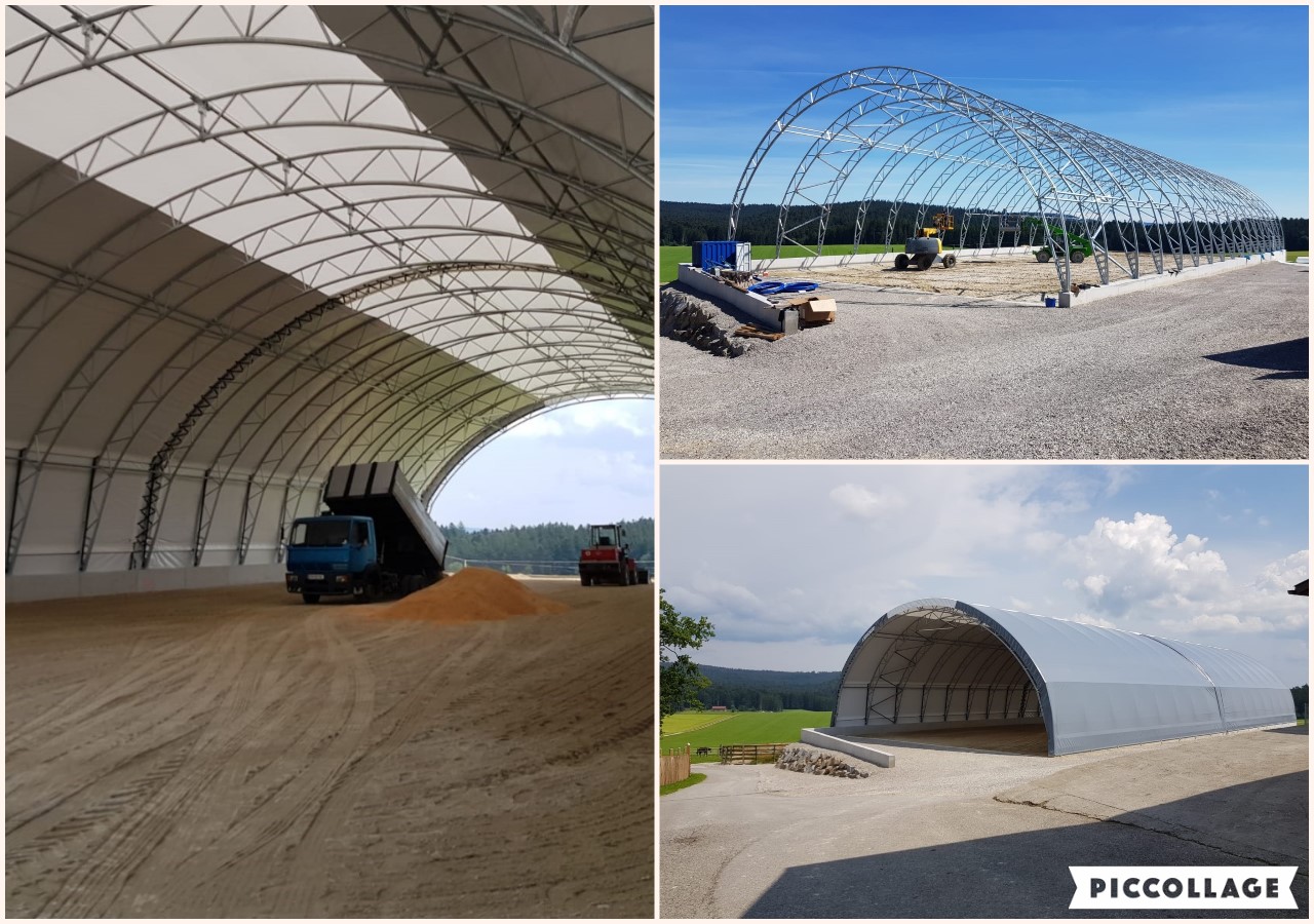 Eine Rundbogenhalle mit Fachwerkträgersystem - Gebaut innerhalb 1 Woche Eine Rundbogenhalle mit Fachwerkträgersystem - Gebaut innerhalb 1 Woche